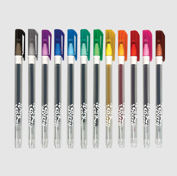 VERY BERRY SCENTED GEL PENS - SET OF 12