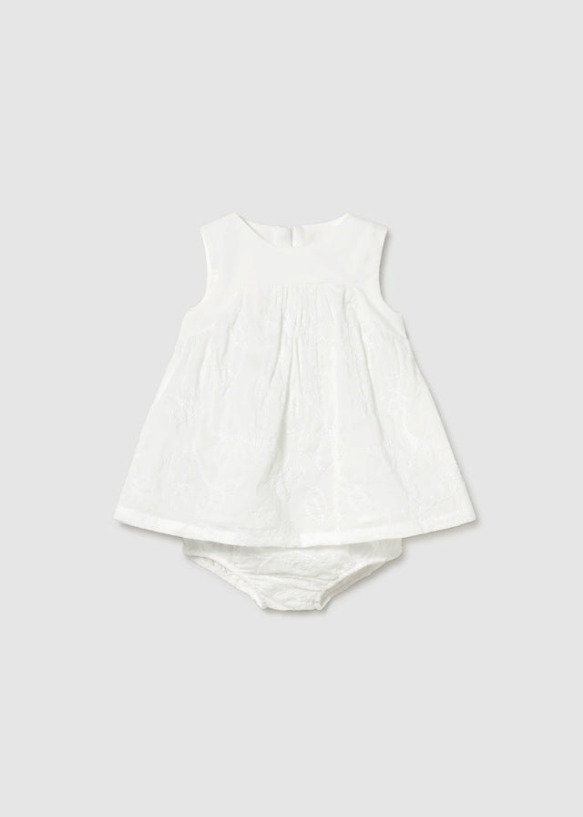 MAYORAL GIRL EMBROIDERED DRESS WITH BLOOMERS