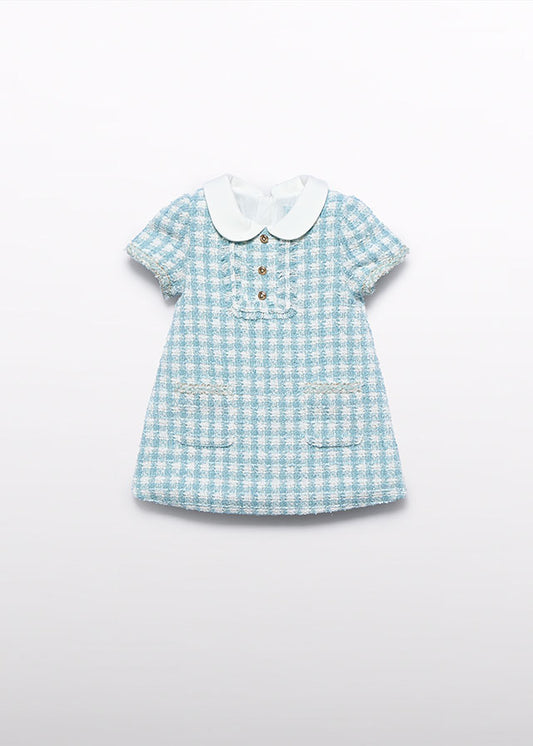 ABEL & LULA GIRL LUREX PLAID DRESS