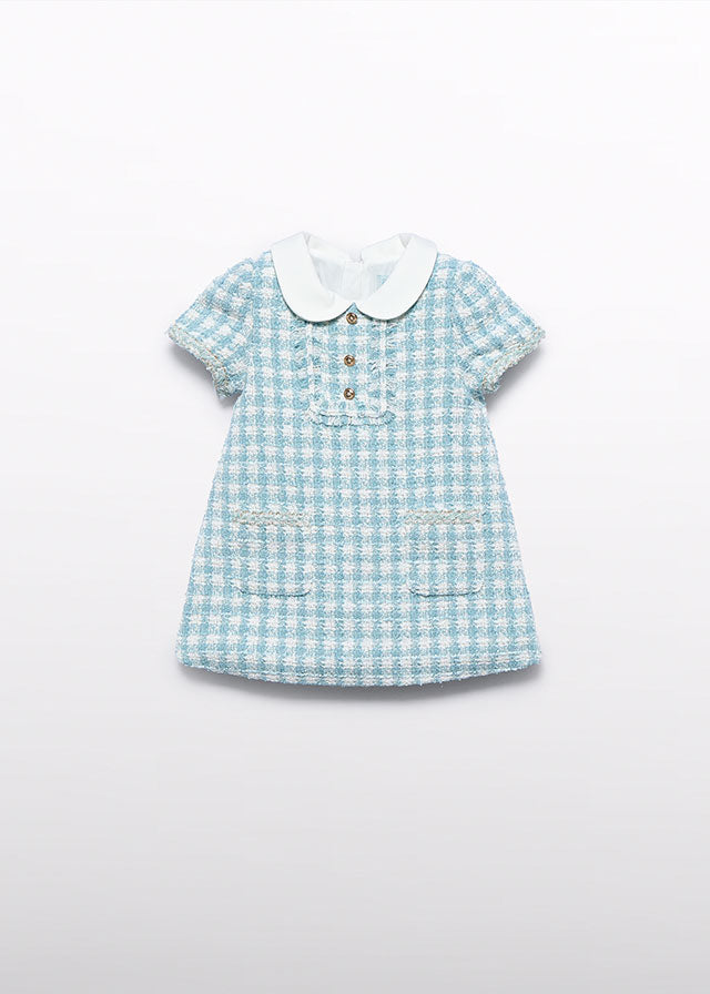 ABEL & LULA GIRL LUREX PLAID DRESS