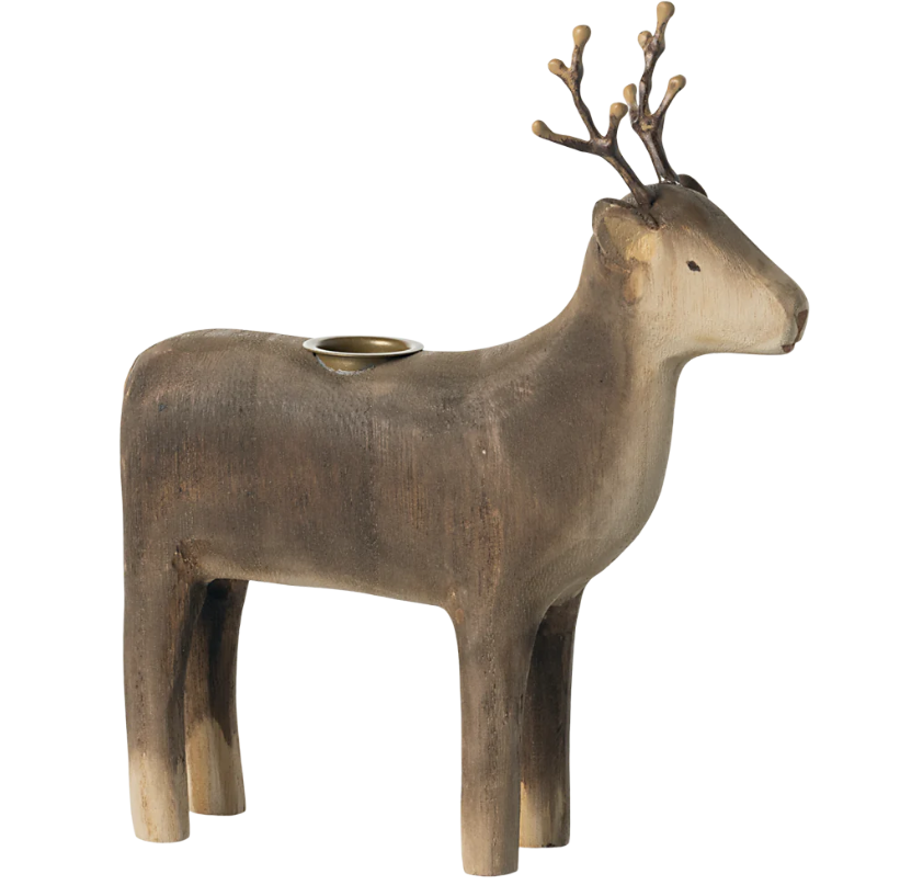 MAILEG CANDLE HOLDER, LARGE REINDEER