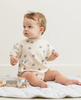 QUINCY MAE RELAXED SHORT SLEEVE BUBBLE ROMPER BLUEBERRIES