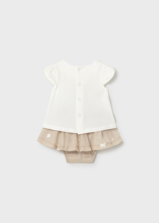 MAYORAL GIRL SKIRT AND TEDDY BEAR T-SHIRT SET