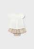 MAYORAL GIRL SKIRT AND TEDDY BEAR T-SHIRT SET