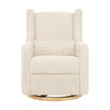 Kiwi Glider Recliner w/ Electronic Control and USB in Ivory Boucle w/Gold Base