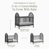 Alouette 3-in-1 Convertible Spindle Crib in Washed Pine