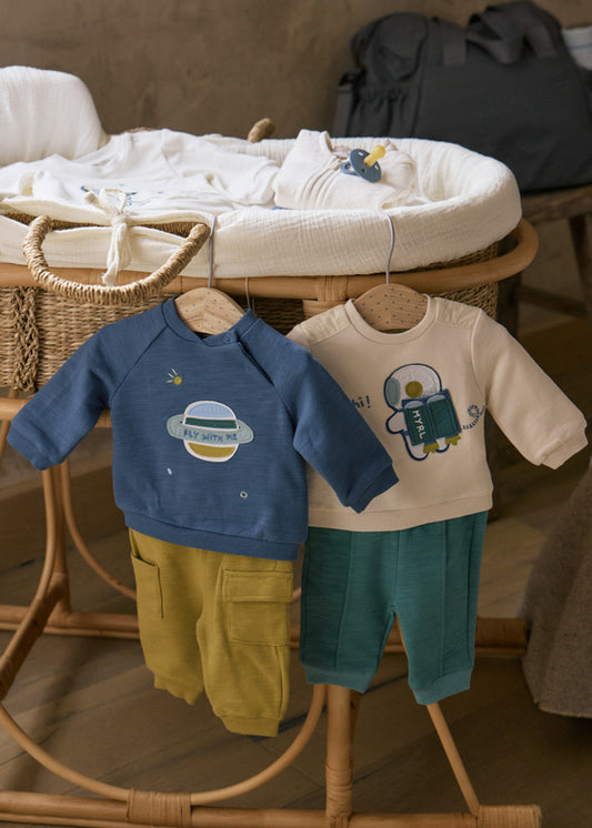 MAYORAL BABY PANTS AND SWEATSHIRT SET
