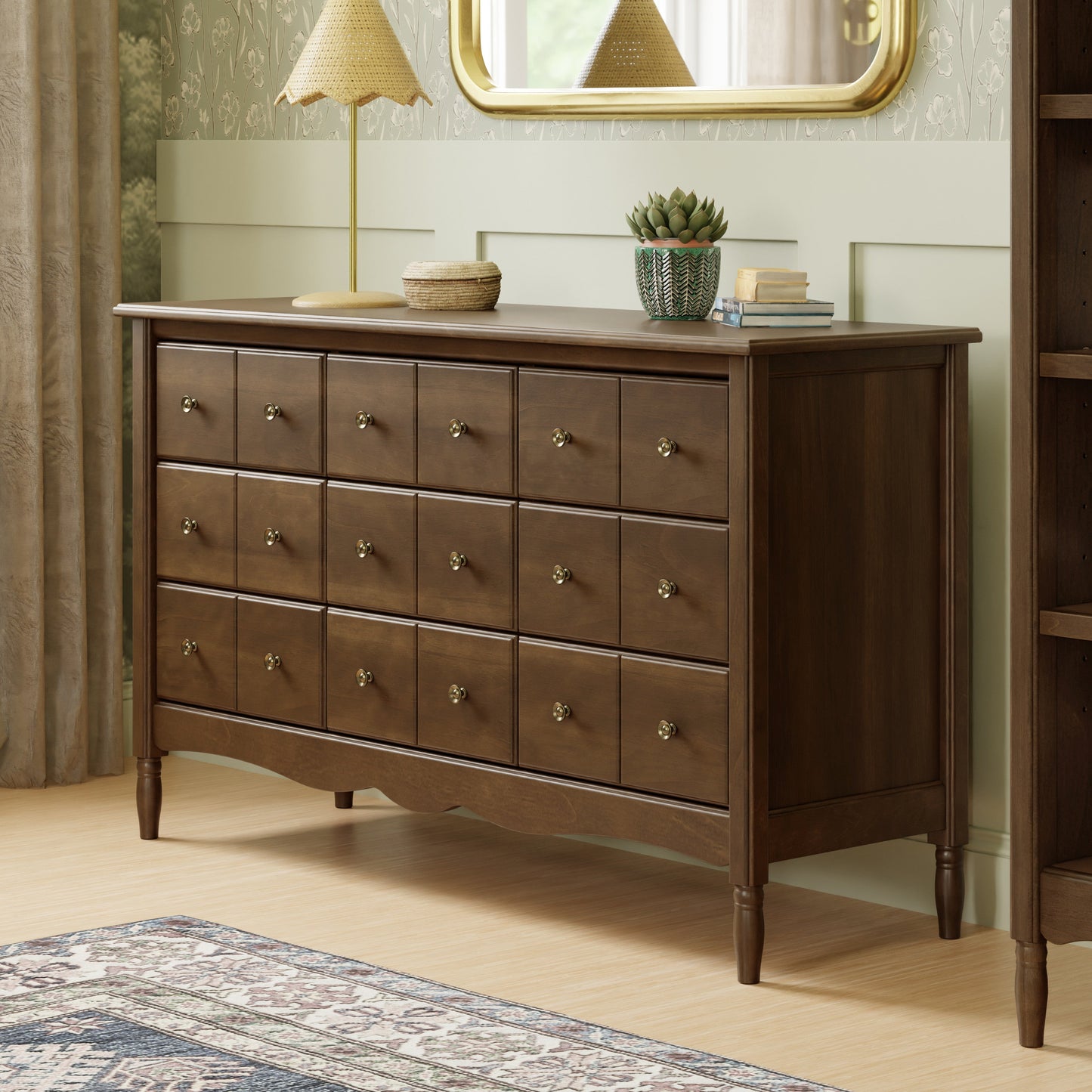 Liberty 9-Drawer Assembled Dresser in Natural Walnut