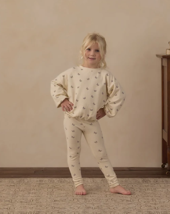 SPONGEY KNIT SET BUTTERFLY DITSY