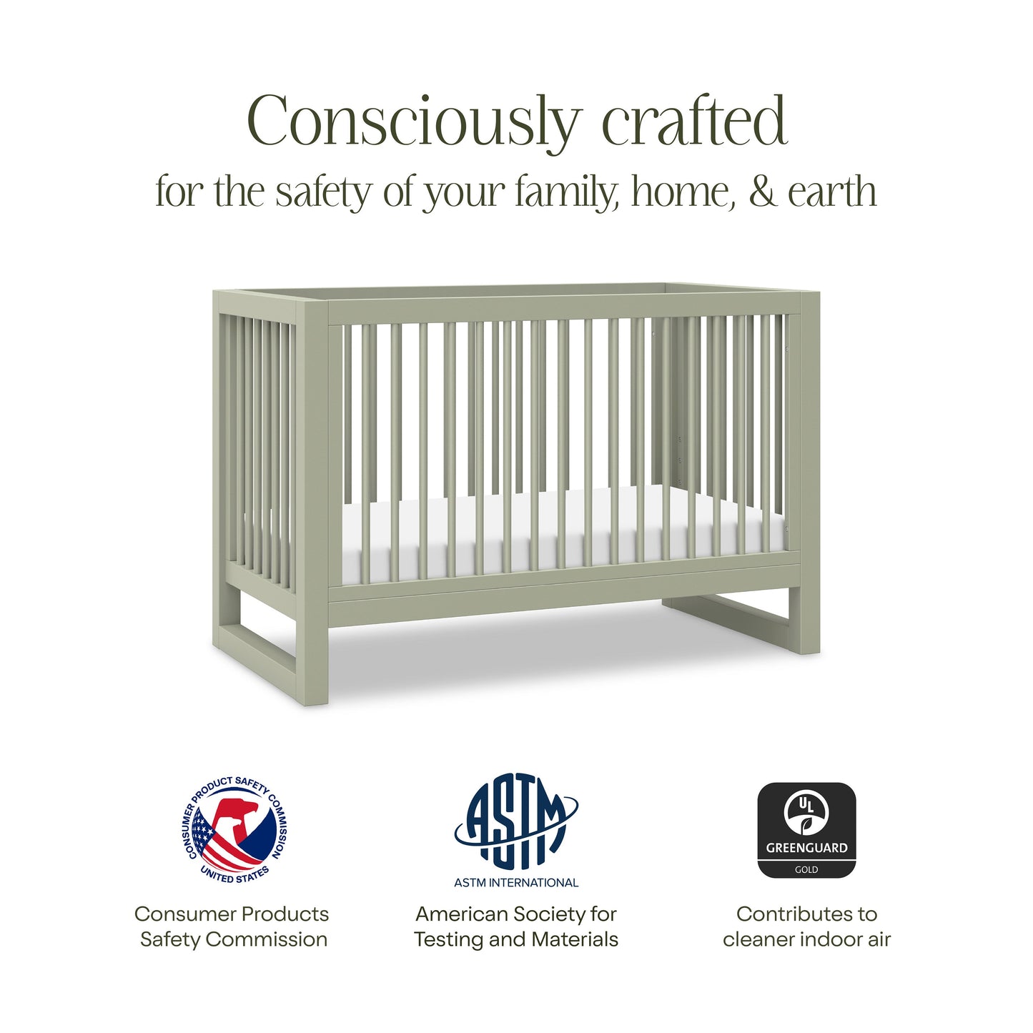 NAMESAKE NANTUCKET 3-IN-1 CONVERTIBLE CRIB WITH TODDLER BED CONVERSION KIT