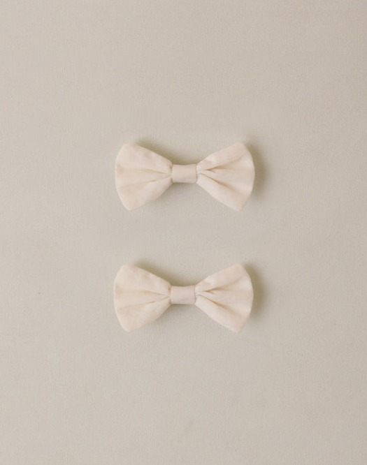 NORALEE LITTLE BOW CLIPS WHITE
