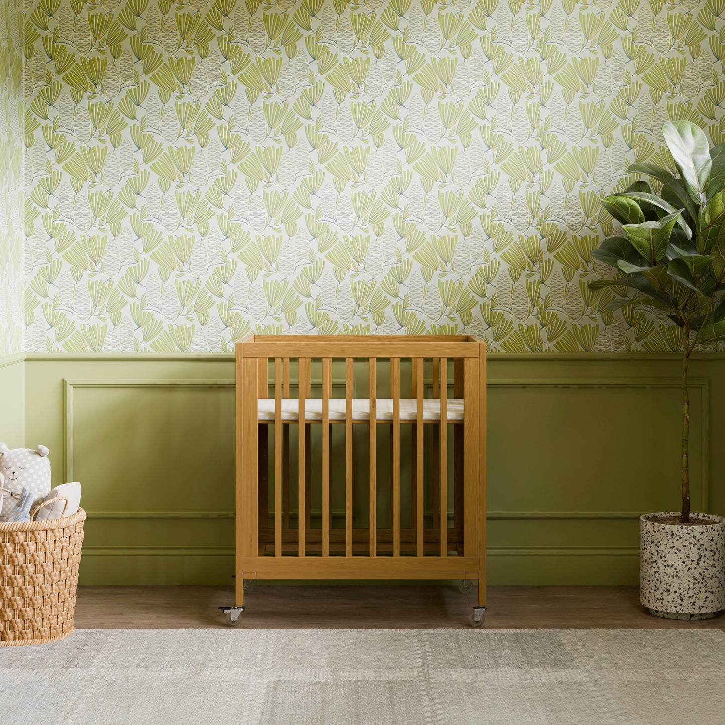 BABYLETTO ROLLI 9-IN-1 CONVERTIBLE ALL-STAGES CRIB WITH BASSINET & TODDLER BED CONVERSION KITS