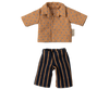 MAILEG SHIRT AND STRIPED PANTS, DAD MOUSE