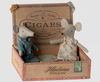 MAILEG MUM AND DAD MICE IN CIGARBOX