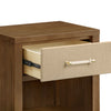 Eloise Nightstand, Assembled in Honey & Performance Sand Eco-Weave