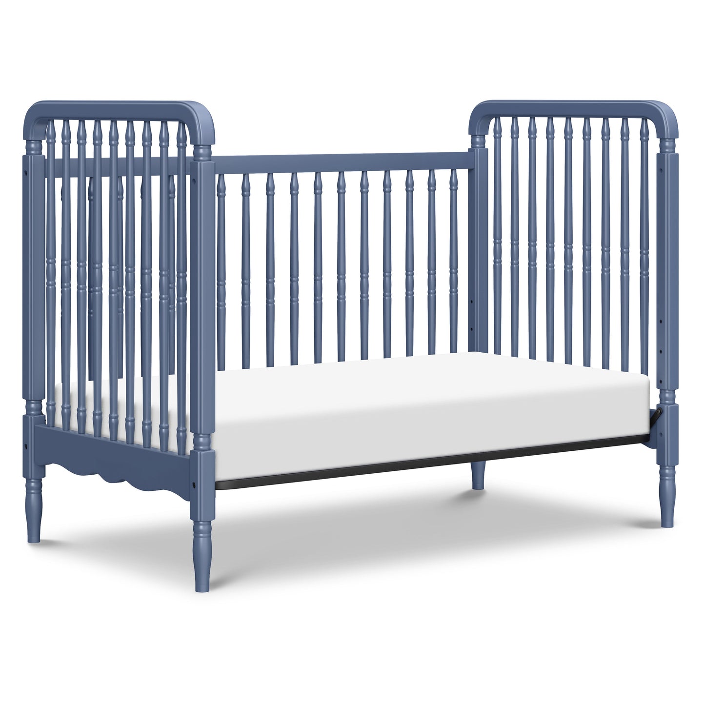 Liberty 3-in-1 Convertible Spindle Crib w/Toddler Bed Conversion Kit in Dusty Rose