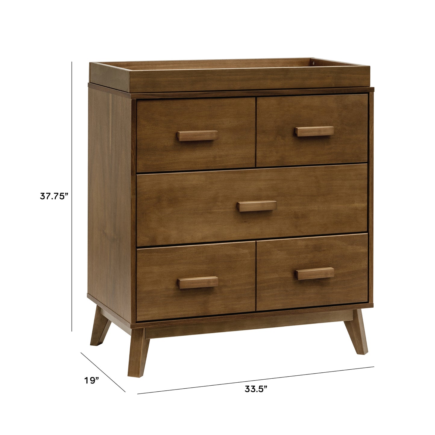 BABYLETTO SCOOT 3-DRAWER CHANGER DRESSER WITH REMOVABLE CHANGING TRAY