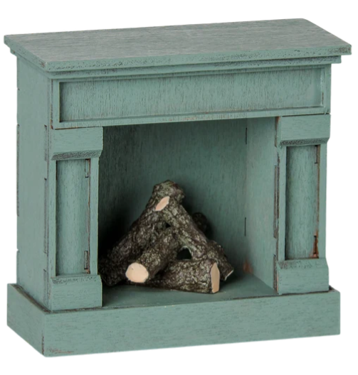 MAILEG FIREPLACE, MOUSE BLUE