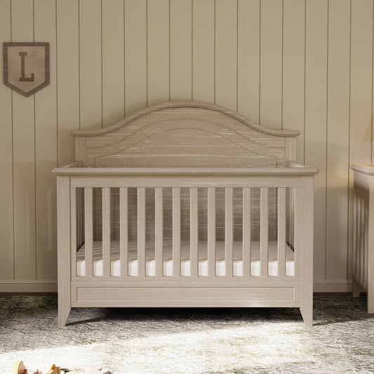 MONOGRAM BY NAMESAKE BARROW RUSTIC 4-IN-1 CONVERTIBLE CURVE TOP CRIB