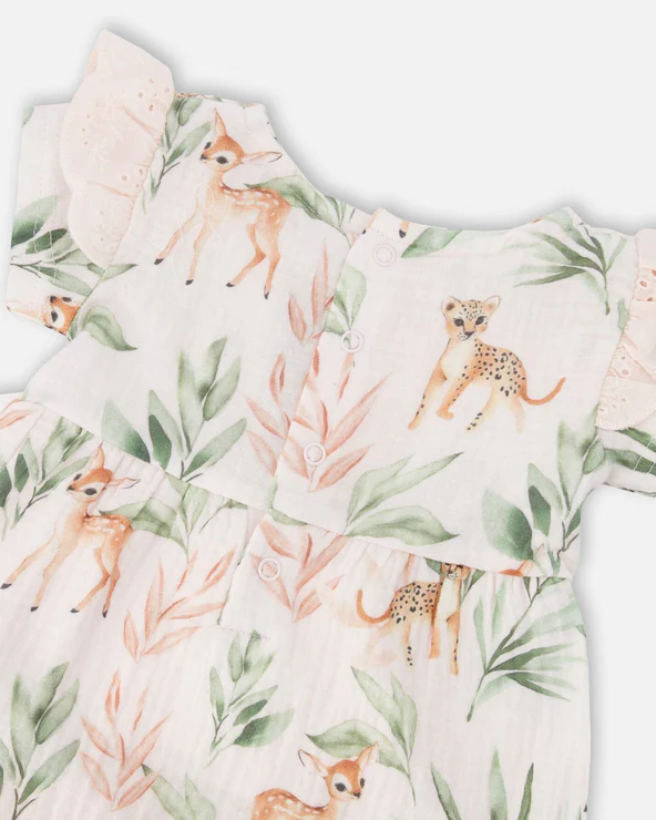 DEUX PAR DEUX TUNIC AND LEGGING SET LEOPARD JUNGLE