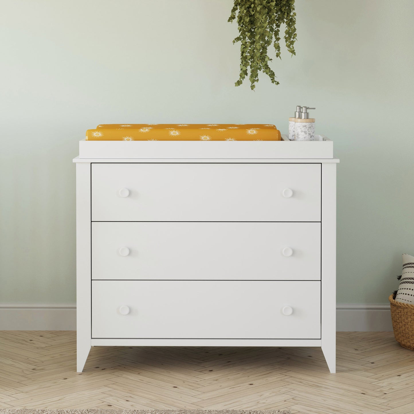 BABYLETTO SPROUT 3-DRAWER CHANGER DRESSER WITH REMOVABLE CHANGING TRAY