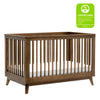 Scoot 3-in-1 Convertible Crib w/ToddlerBedConversion Kit in White/WashedNatural