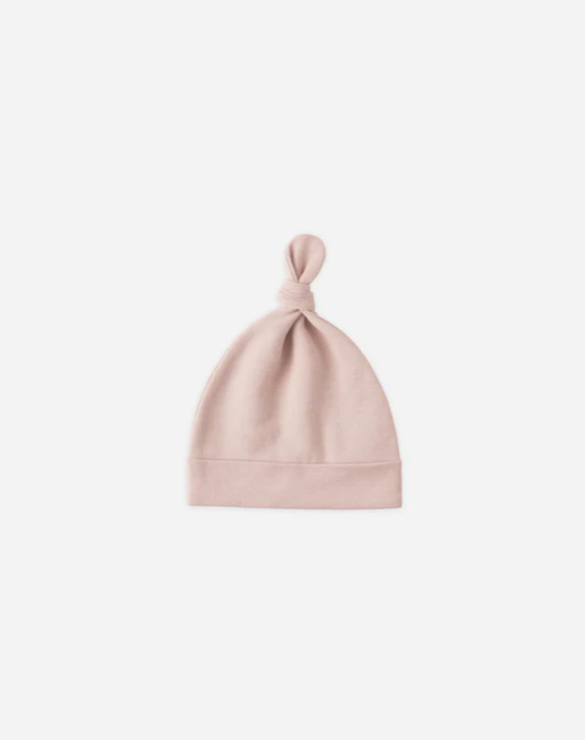 QUINCY MAE BABY KNOTTED HAT BLUSH