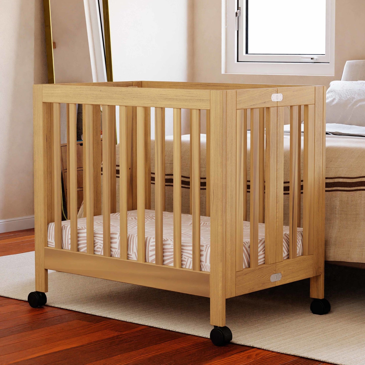 Origami Mini Crib in Light Sage