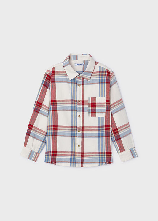 MAYORAL LONG SLEEVE PLAID SHIRT