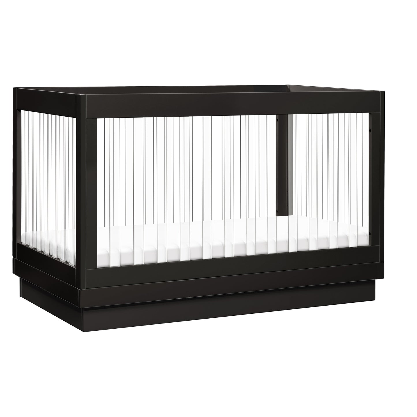 BABYLETTO HARLOW ACRYLIC 3-IN-1 CONVERTIBLE CRIB WITH TODDLER BED CONVERSION KIT