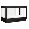 BABYLETTO HARLOW ACRYLIC 3-IN-1 CONVERTIBLE CRIB WITH TODDLER BED CONVERSION KIT