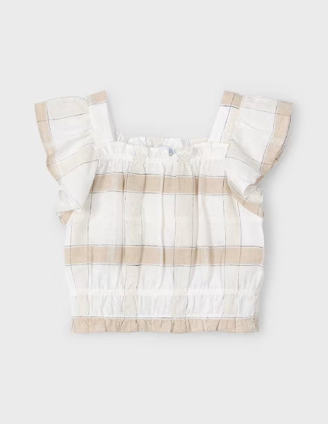 MAYORAL GIRL PLAID TOP