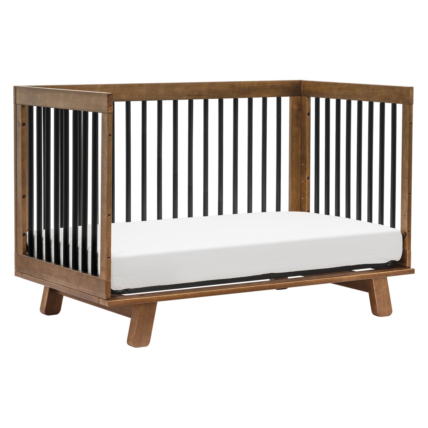 Hudson 3-in-1 Convertible Crib w/ToddlerBedConversionKit in White/Washed Natural