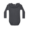 RYLEE & CRU RUFFLE COLLAR BODYSUIT MIDNIGHT