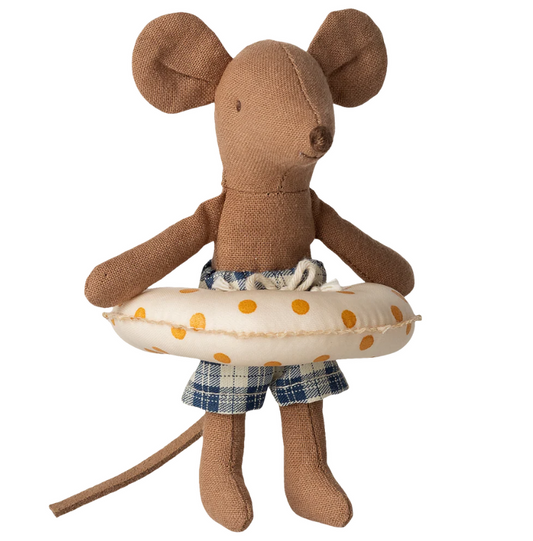 BEACH MOUSE WITH FLOAT, LITTLE BROTHER YELLOW DOTS