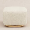 Kiwi Gliding Ottoman in Ivory Boucle w/ Gold Base