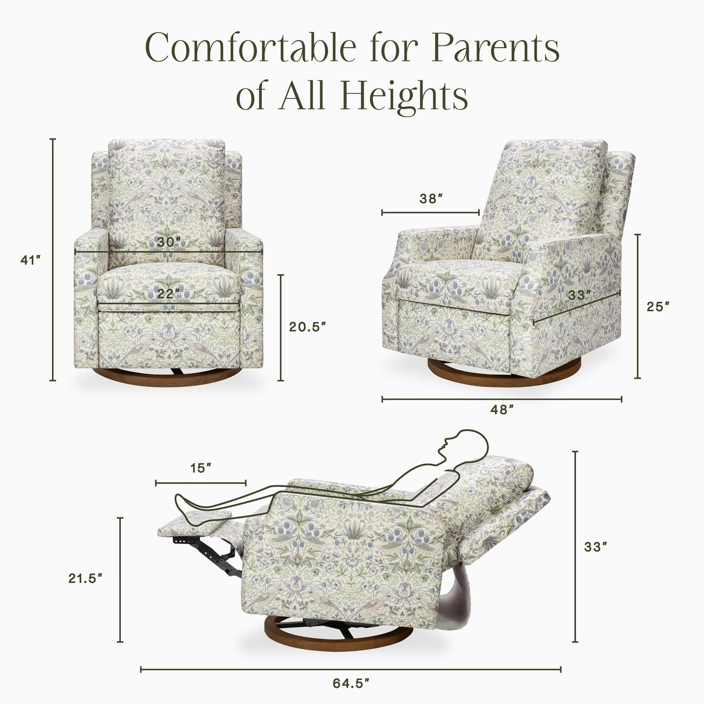 MORRIS & CO. X NAMESAKE CREWE RECLINER AND SWIVEL GLIDER