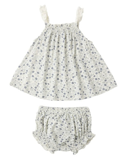 RYLEE + CRU SWING TOP & BLOOMER SET BLUE DITSY
