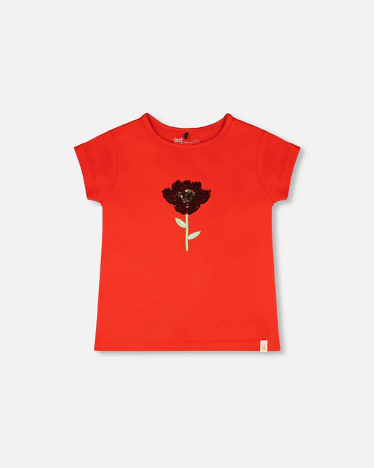 DEUX PAR DEUX JERSEY T-SHIRT RED