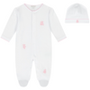 TEDDY BEARS FOOTIE W/ HAT SET PINK