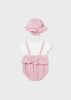 MAYORAL PINK ROMPER WITH HAT