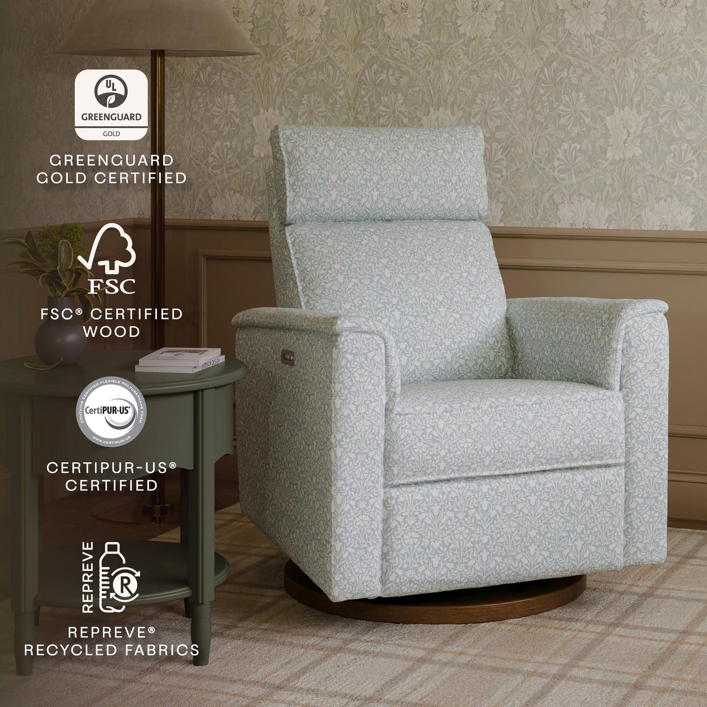 MORRIS & CO. X NAMESAKE WILLA PLUS POWER GLIDER RECLINER WITH POWER HEADREST