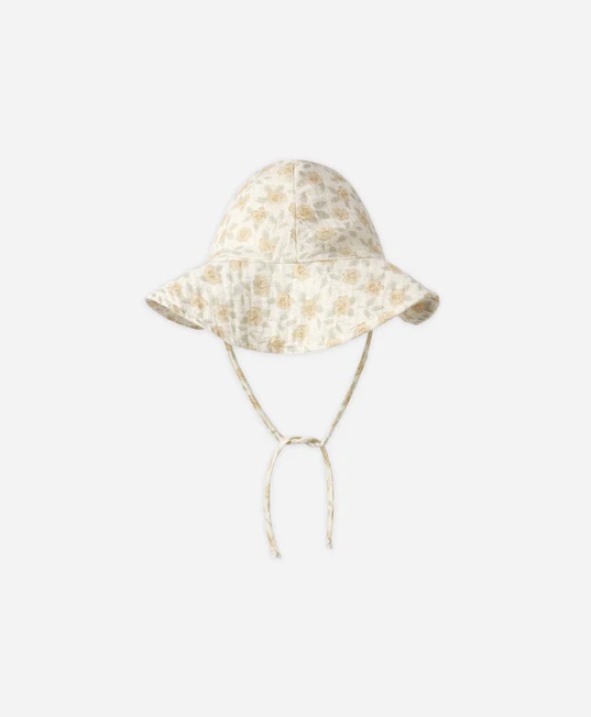 RYLEE + CRU FLOPPY SUN HAT - YELLOW FLORAL