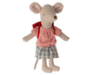 MAILEG TRICYCLE MOUSE, BIG SISTER - RED