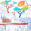 SILICONE COLORING SET AFRICAN SAVANNAH