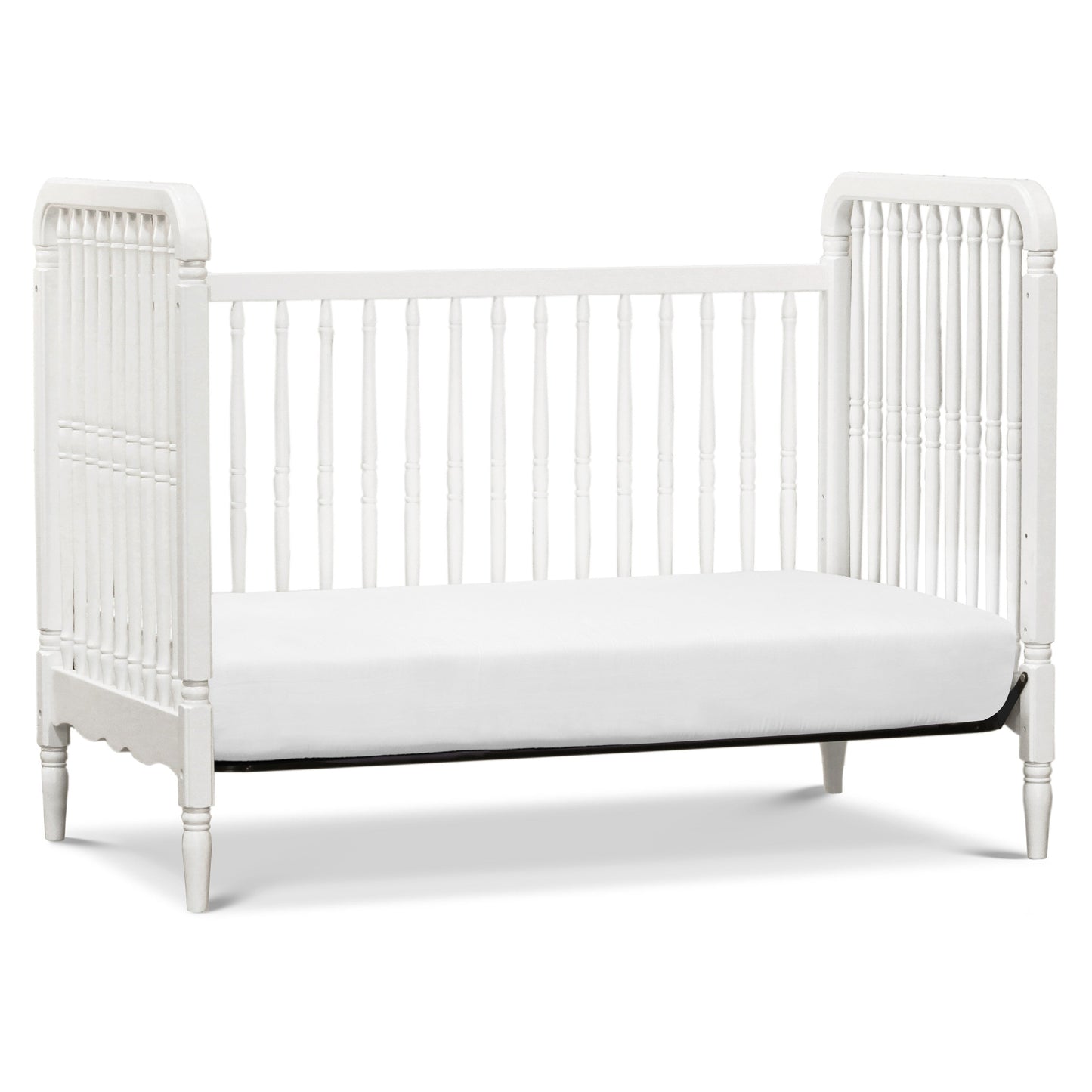 Liberty 3-in-1 Convertible Spindle Crib w/Toddler Bed Conversion Kit in Dusty Rose
