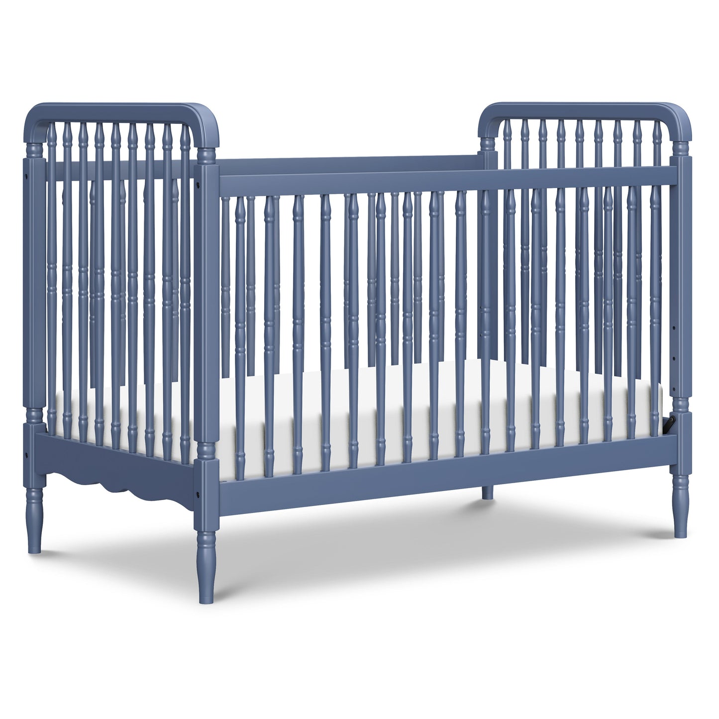 Liberty 3-in-1 Convertible Spindle Crib w/Toddler Bed Conversion Kit in Dusty Rose