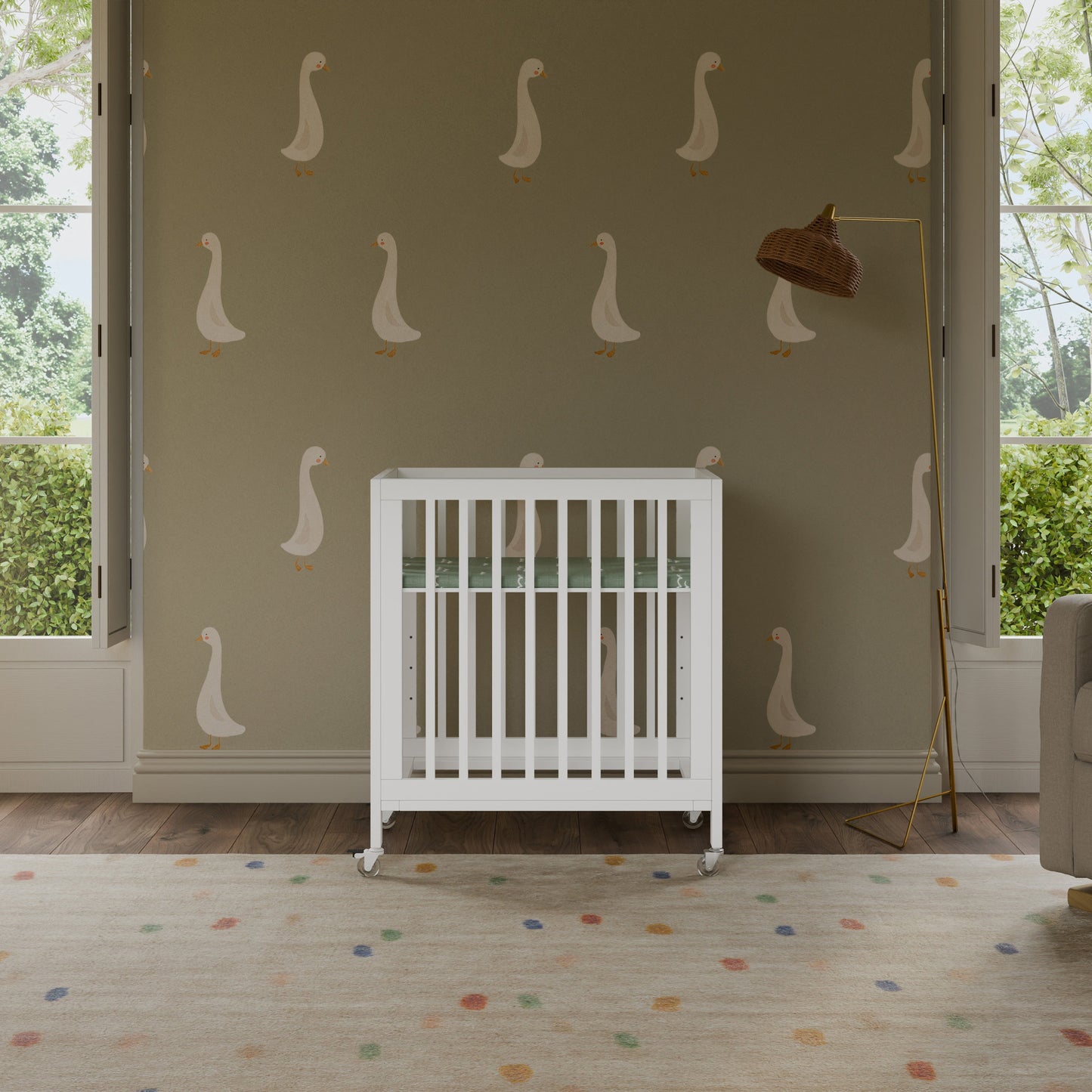 BABYLETTO ROLLI 9-IN-1 CONVERTIBLE ALL-STAGES CRIB WITH BASSINET & TODDLER BED CONVERSION KITS