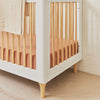Lolly 3-in-1 Convertible Crib w/Toddler Bed Conversion in Crimson/Natural
