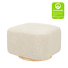 Kiwi Gliding Ottoman in Ivory Boucle w/ Gold Base